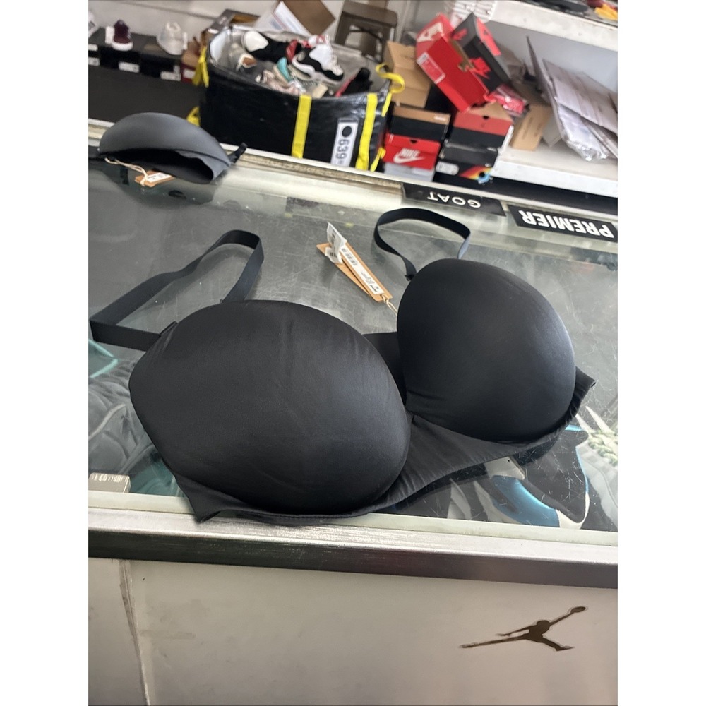 Skims Ultimate Push-Up Strapless Bra in Onyx Size 36DD New Women's NWT